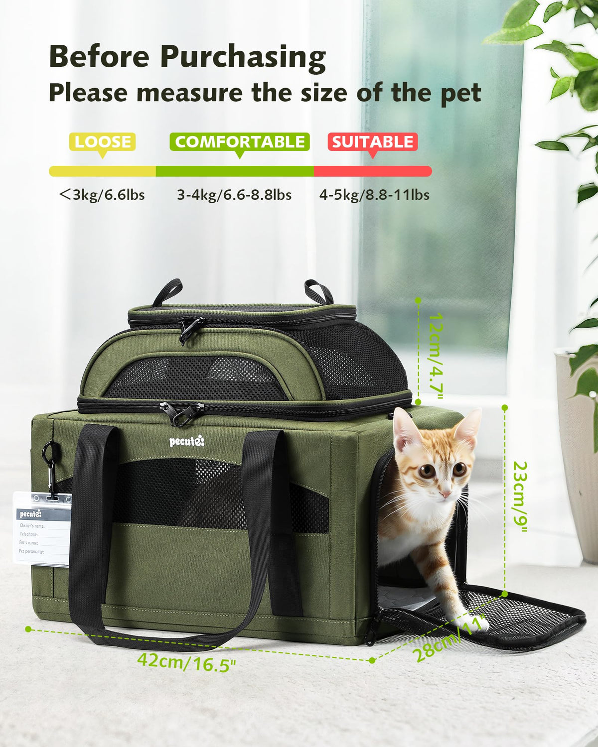 Expandable Airline Approved Pet Carrier W605