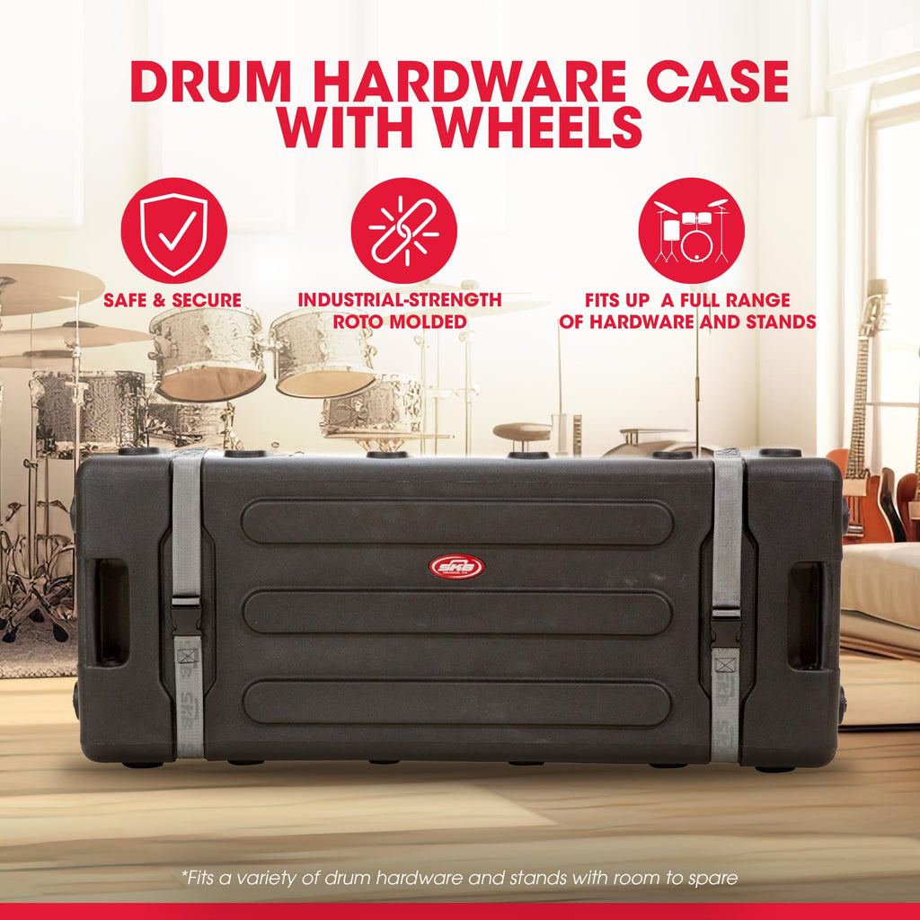 Large Drum Hardware Case with Handle & Wheels S2052