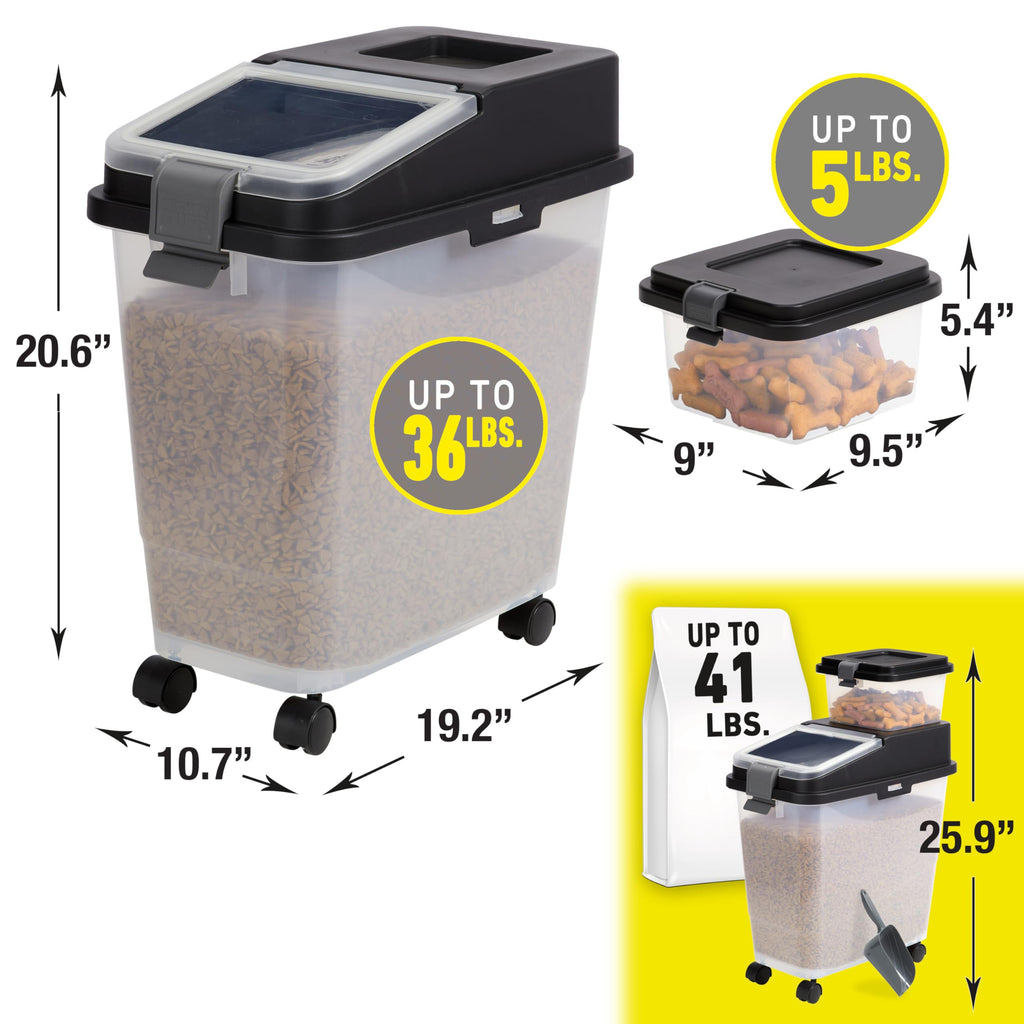 Airtight Dog Food Storage Container with Treat Container and Scoop U149