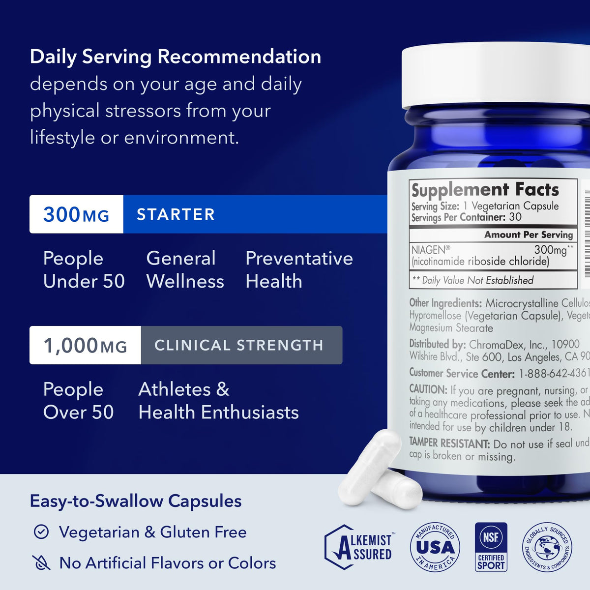 NAD+ Supplement Nicotinamide Riboside 300mg L94709