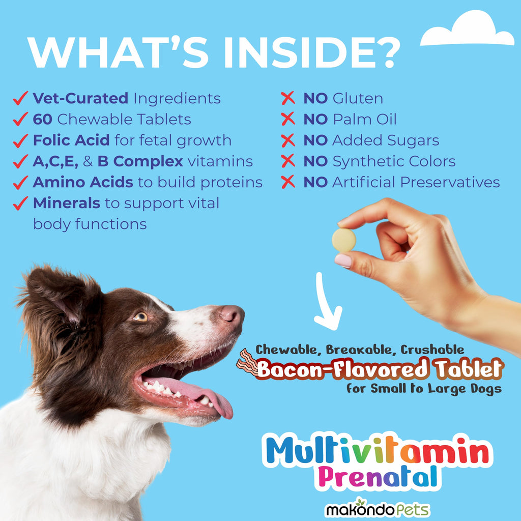 Dog Prenatal Vitamins 60 Tabs Supplement F9235