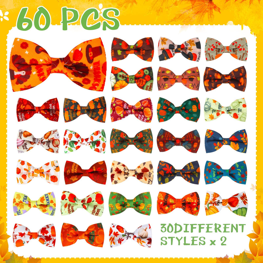 60 Pcs Dog Collar Bow Ties E566904