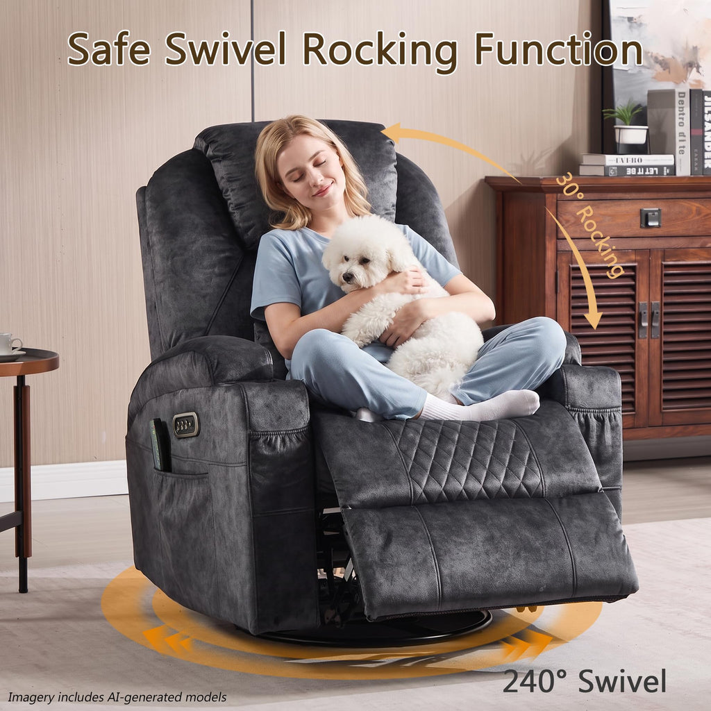 Power Swivel Rocker Recliner Chair B785