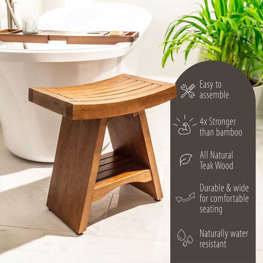 Teak Shower Bench 18 Inches A890