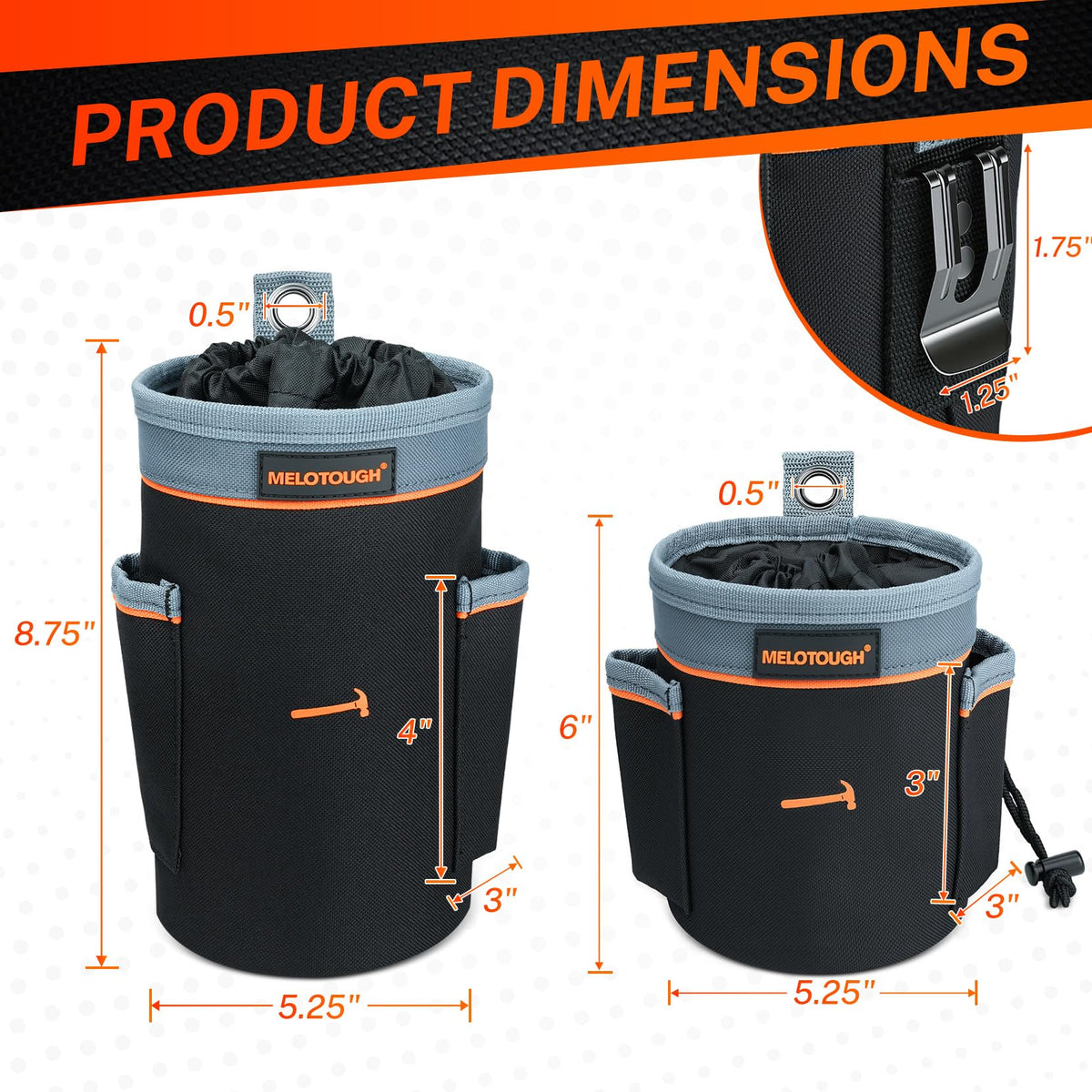 Tool Pouch Multi-Pack 2 Sizes 600D Nylon G724924