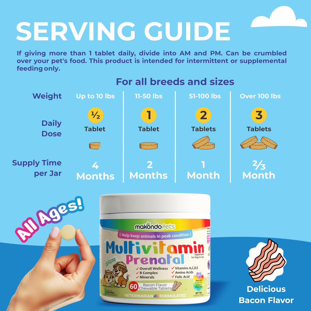 Dog Prenatal Vitamins 60 Tabs Supplement F9235