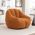 Yellow Faux-Fur Beanbag Sofa with Armrests K89851
