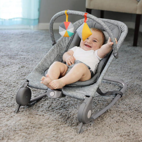 2-in-1 Light Gray Tweed Bouncer & Rocker F727126