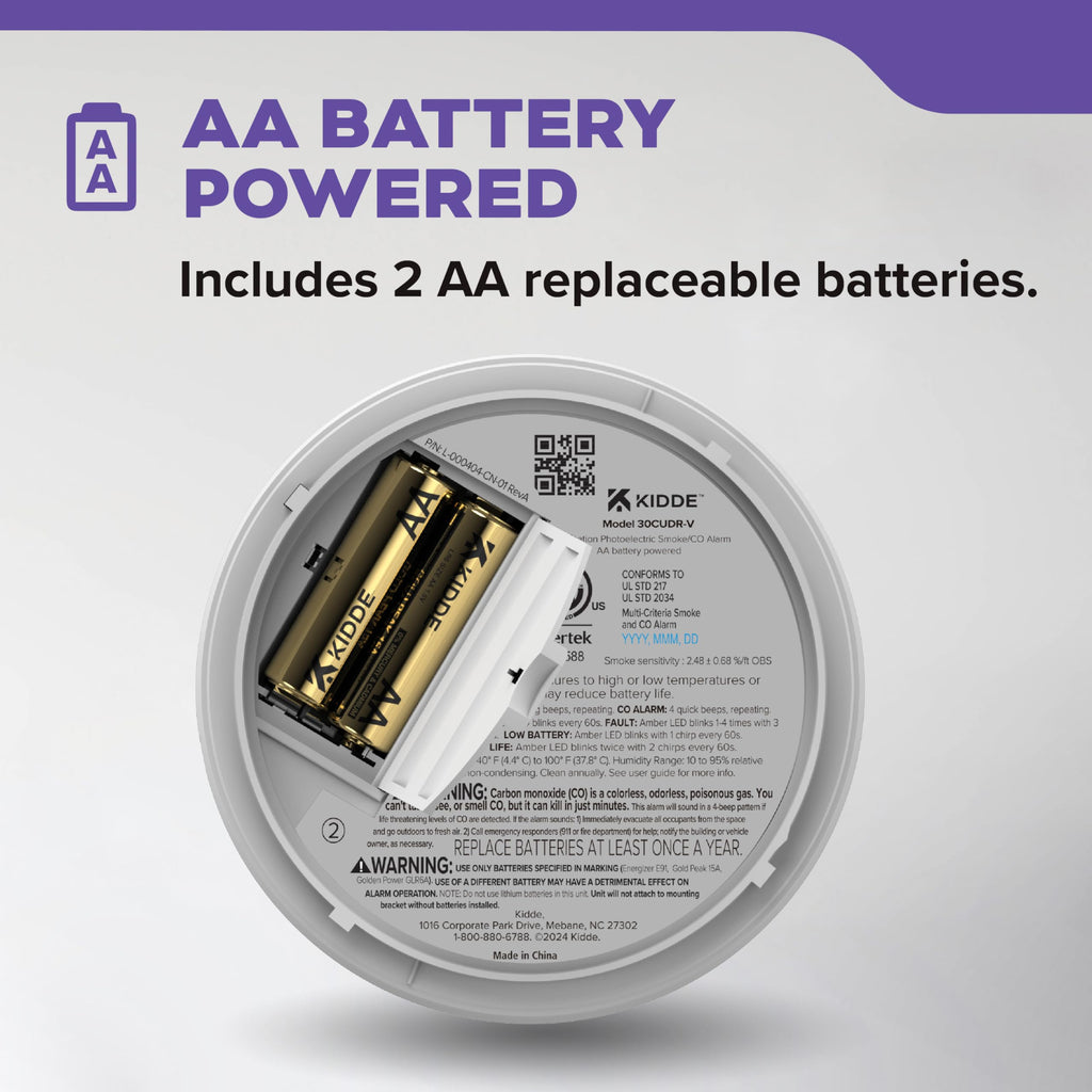 Smoke & CO Detector, AA Battery-Powered, 3 Pack A92208
