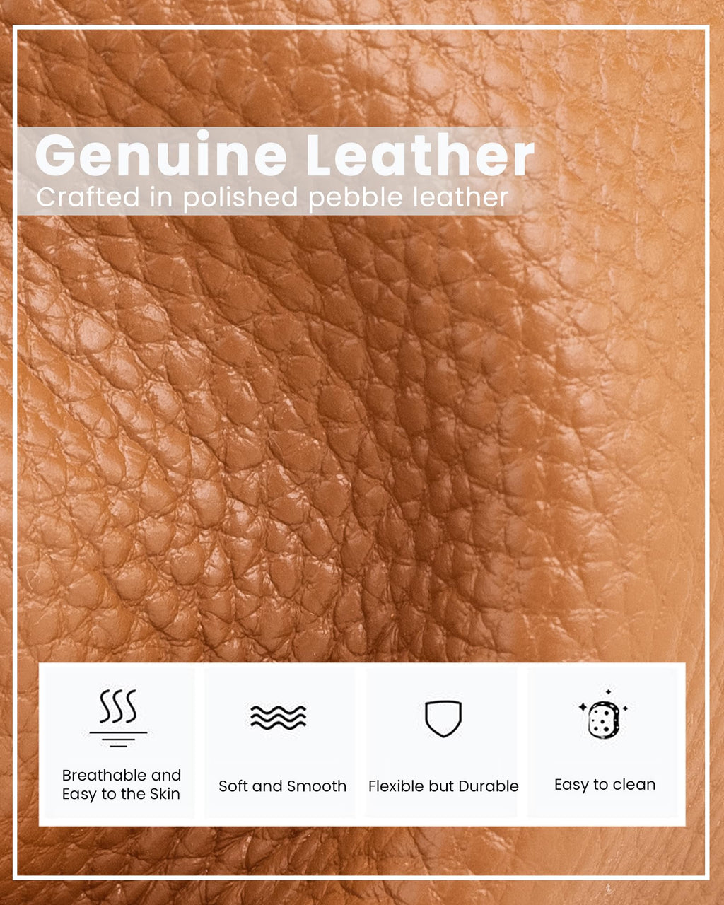 Genuine Leather Crossbody Bag with RFID Blocking Card Slots H7078