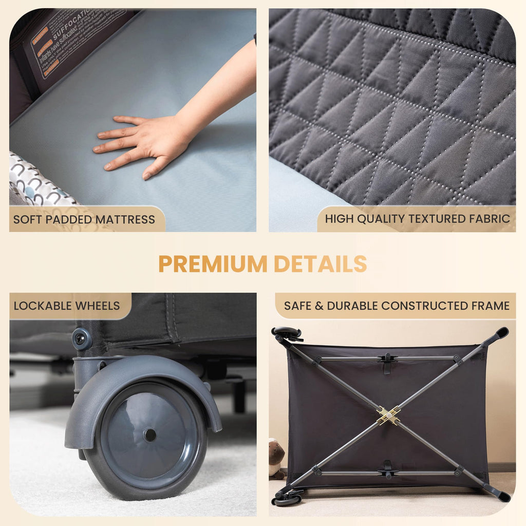 5 in 1 Foldable Baby Crib Playpen O95593