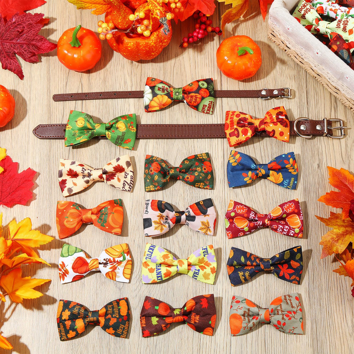 60 Pcs Dog Collar Bow Ties E566904