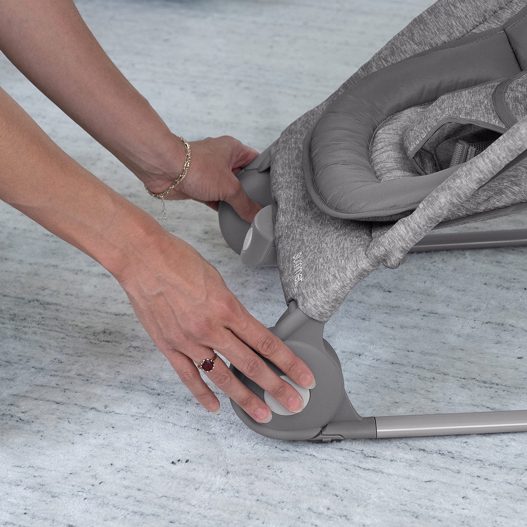 2-in-1 Light Gray Tweed Bouncer & Rocker F727126