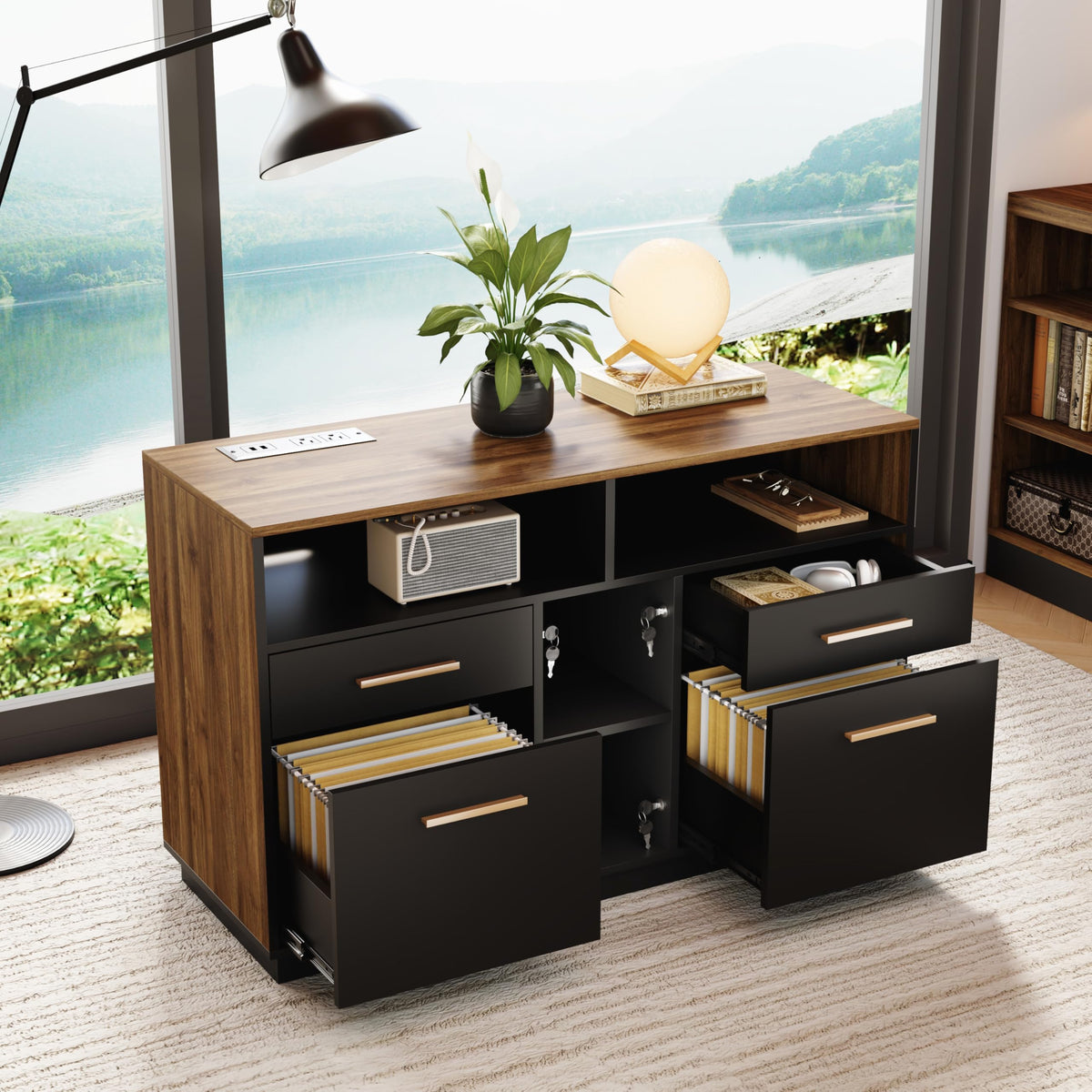 4 Drawer File Cabinet with Lock R1128