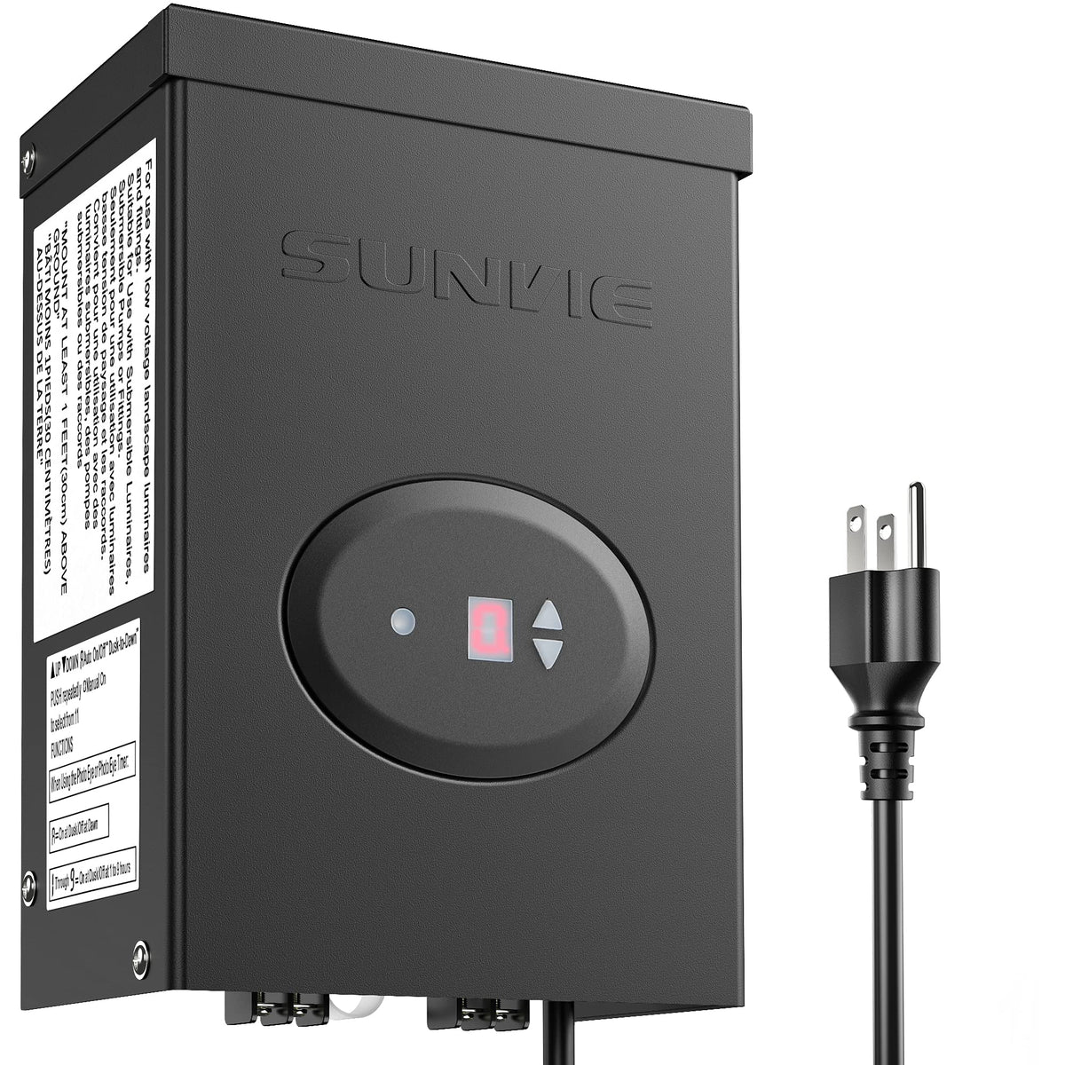 200W Low Voltage Landscape Lighting Transformer with Timer and Photocell Sensor I794767